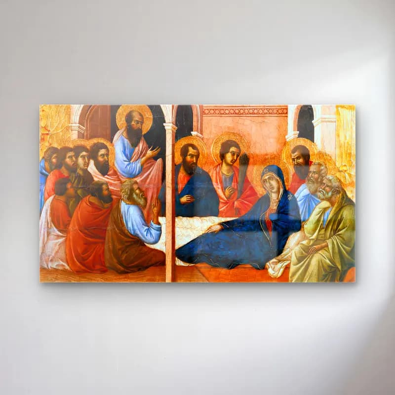 Duccio di Buoninsegna – Parting from the Apostles (panel 3) cam tablo — Duccio di Buoninsegna – Parting from the Apostles (panel 3) — yağlı boya dini sahne