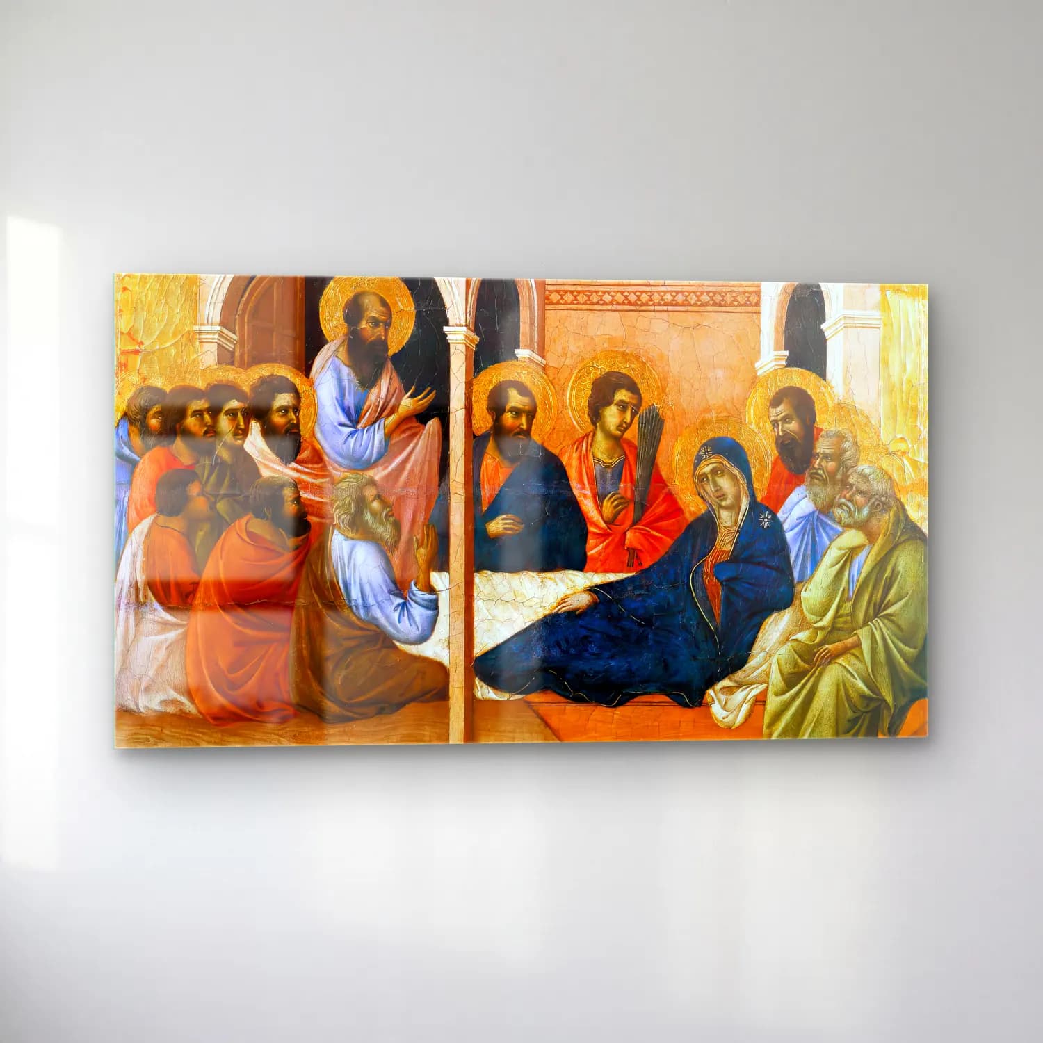 Duccio di Buoninsegna – Parting from the Apostles (panel 3) cam tablo — sol açıdan görünüm