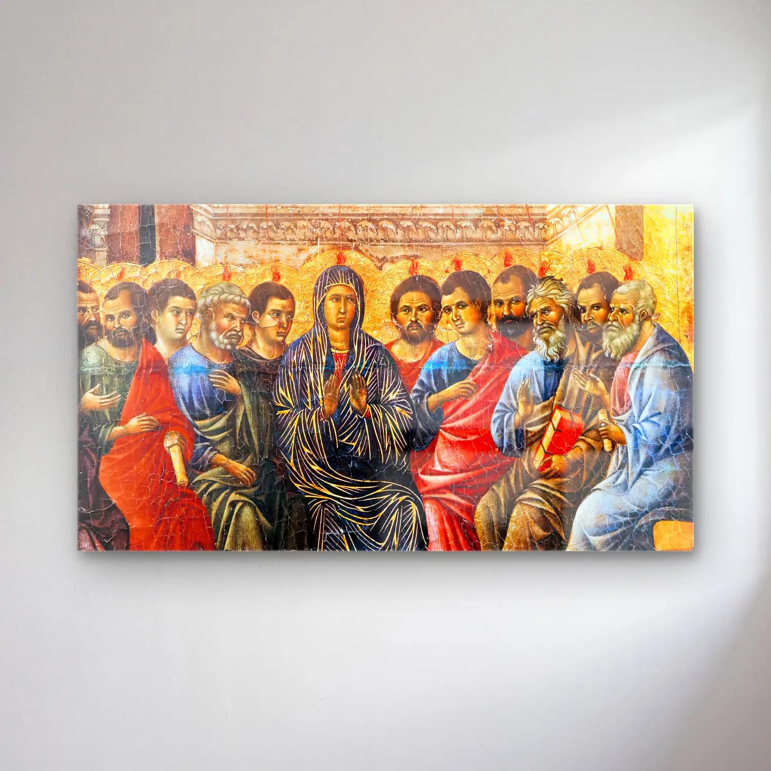 Duccio di Buoninsegna – Pentecost (panel 8) cam tablo — Duccio di Buoninsegna – Pentecost (panel 8) — empresyonist dini sahne