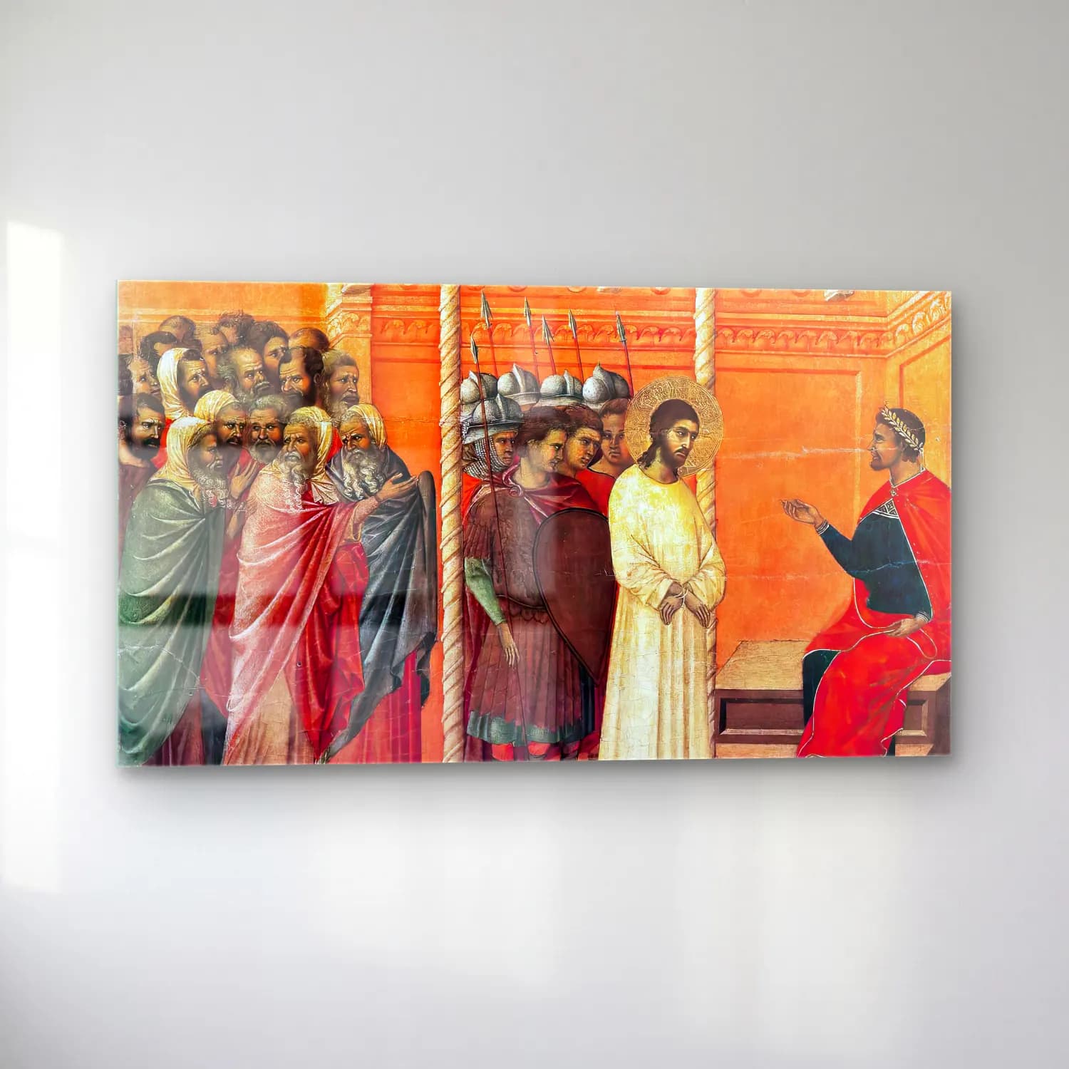Duccio di Buoninsegna – Pilate s Second Interrogation of Christ (scene 15) cam tablo — sol açıdan görünüm