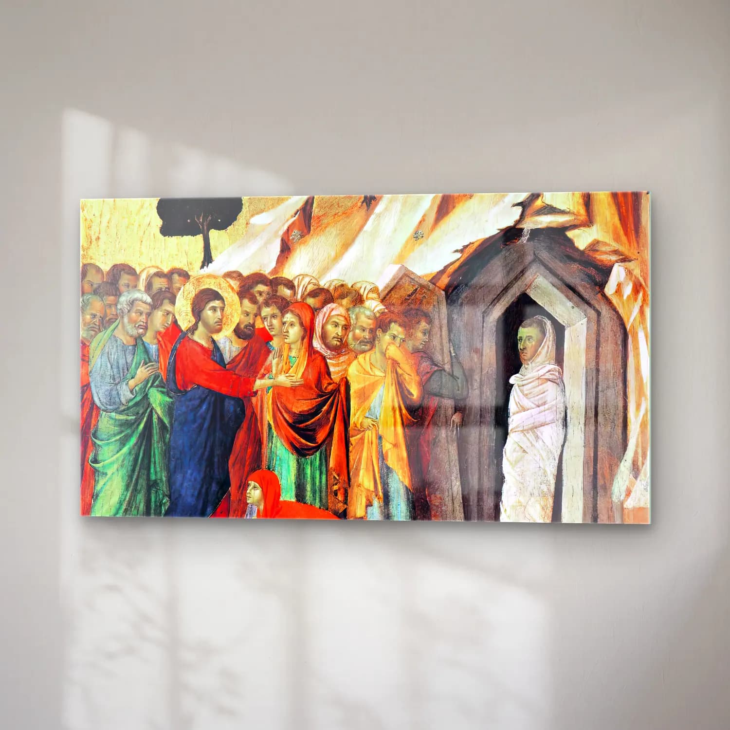 Duccio di Buoninsegna – Raising of Lazarus (scene 9) cam tablo — sağ açıdan görünüm