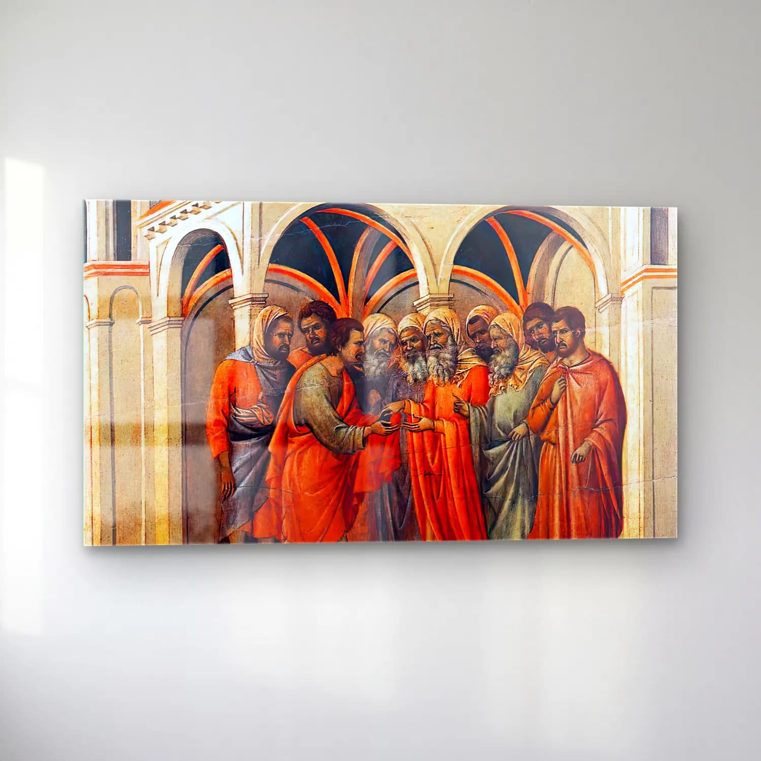 Duccio di Buoninsegna – The Betrayal cam tablo — sol açıdan görünüm