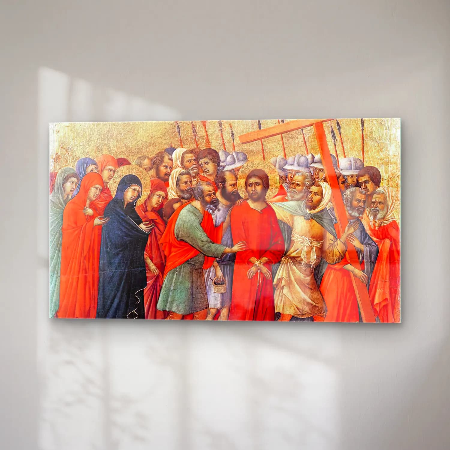 Duccio di Buoninsegna – Way to Calvary (scene 19) cam tablo — sağ açıdan görünüm
