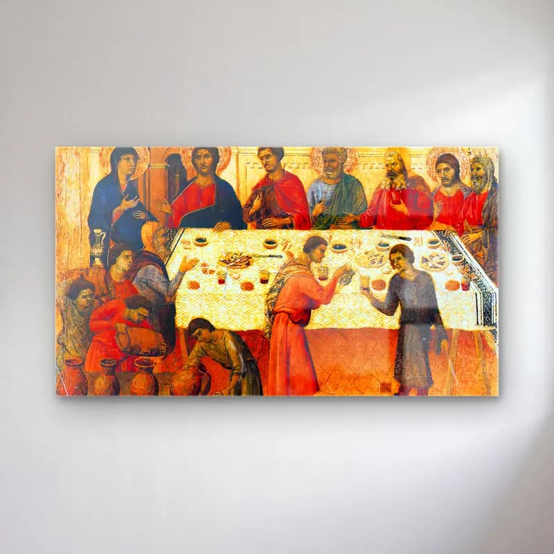 Duccio di Buoninsegna – Wedding at Cana (scene 5) cam tablo — Duccio di Buoninsegna – Wedding at Cana (scene 5) — empresyonist dini sahne