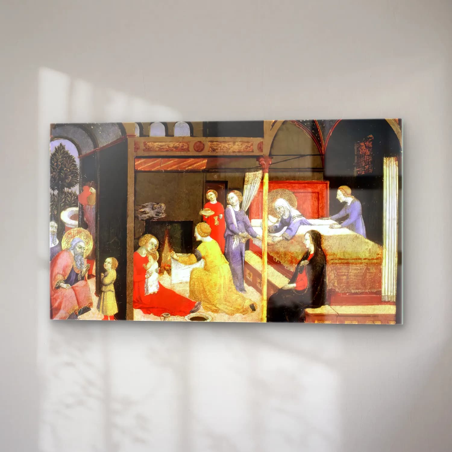 Sano di Pietro – Birth of the Virgin cam tablo — sağ açıdan görünüm