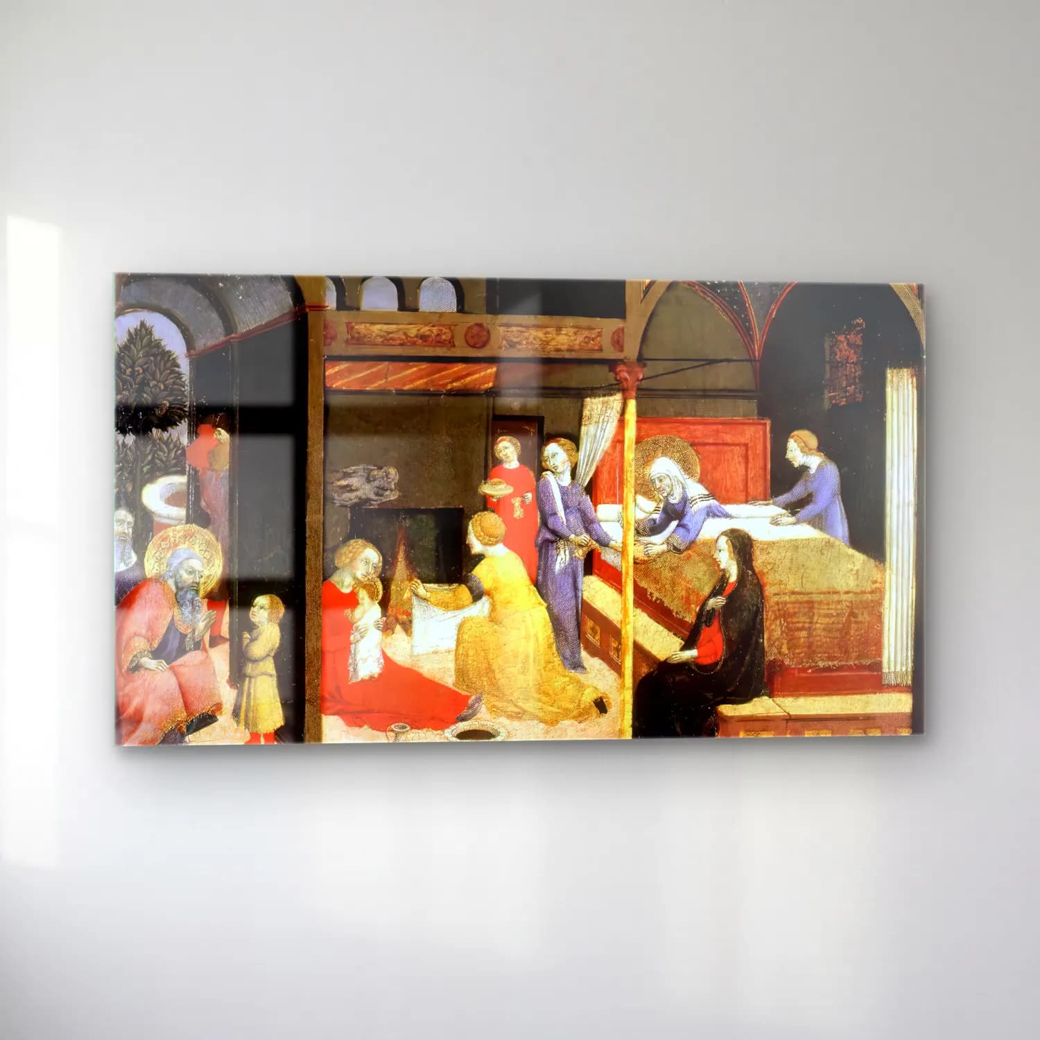Sano di Pietro – Birth of the Virgin cam tablo — sol açıdan görünüm