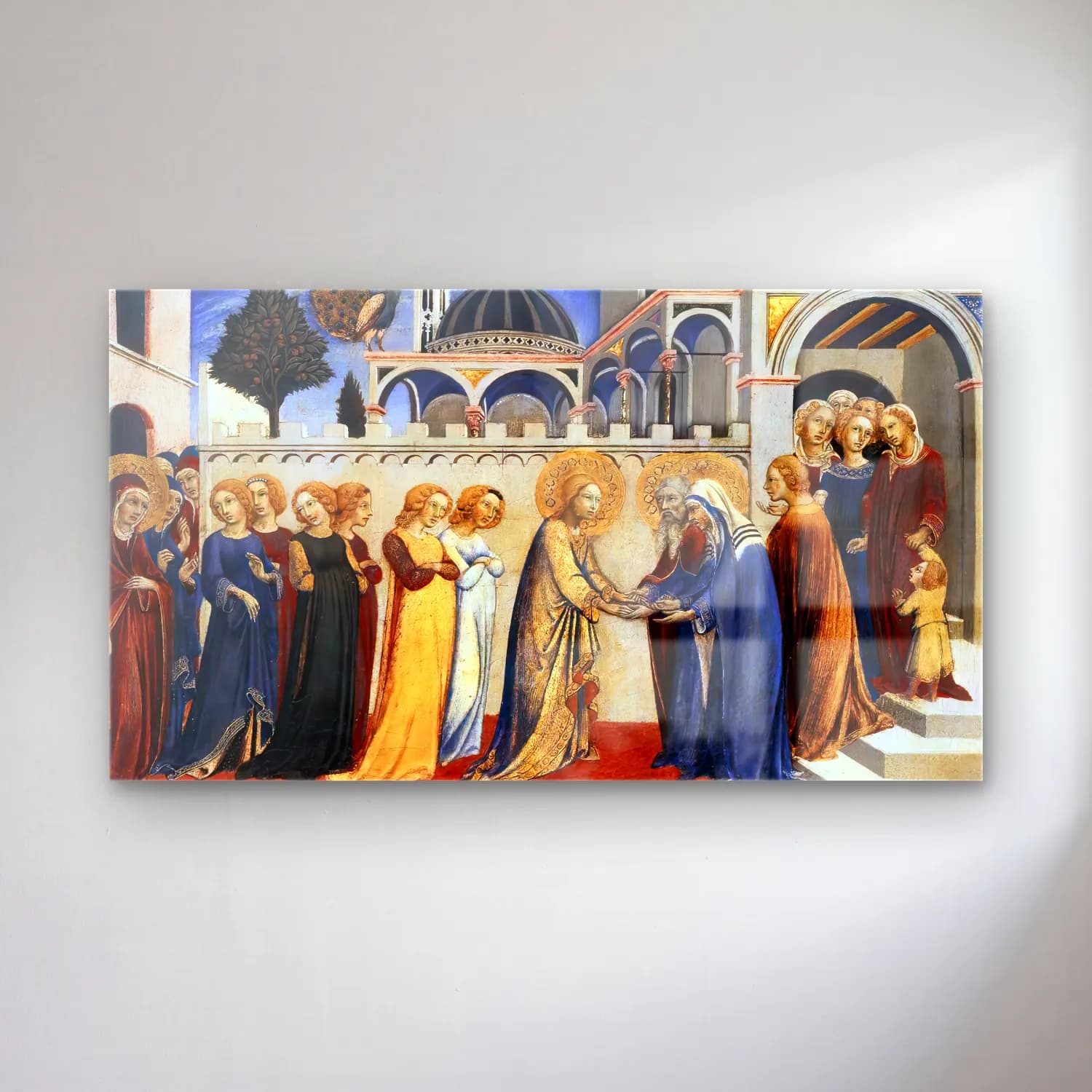 Sano di Pietro – Return of the Virgin cam tablo — Sano di Pietro – Return of the Virgin — yağlı boya dini sahne