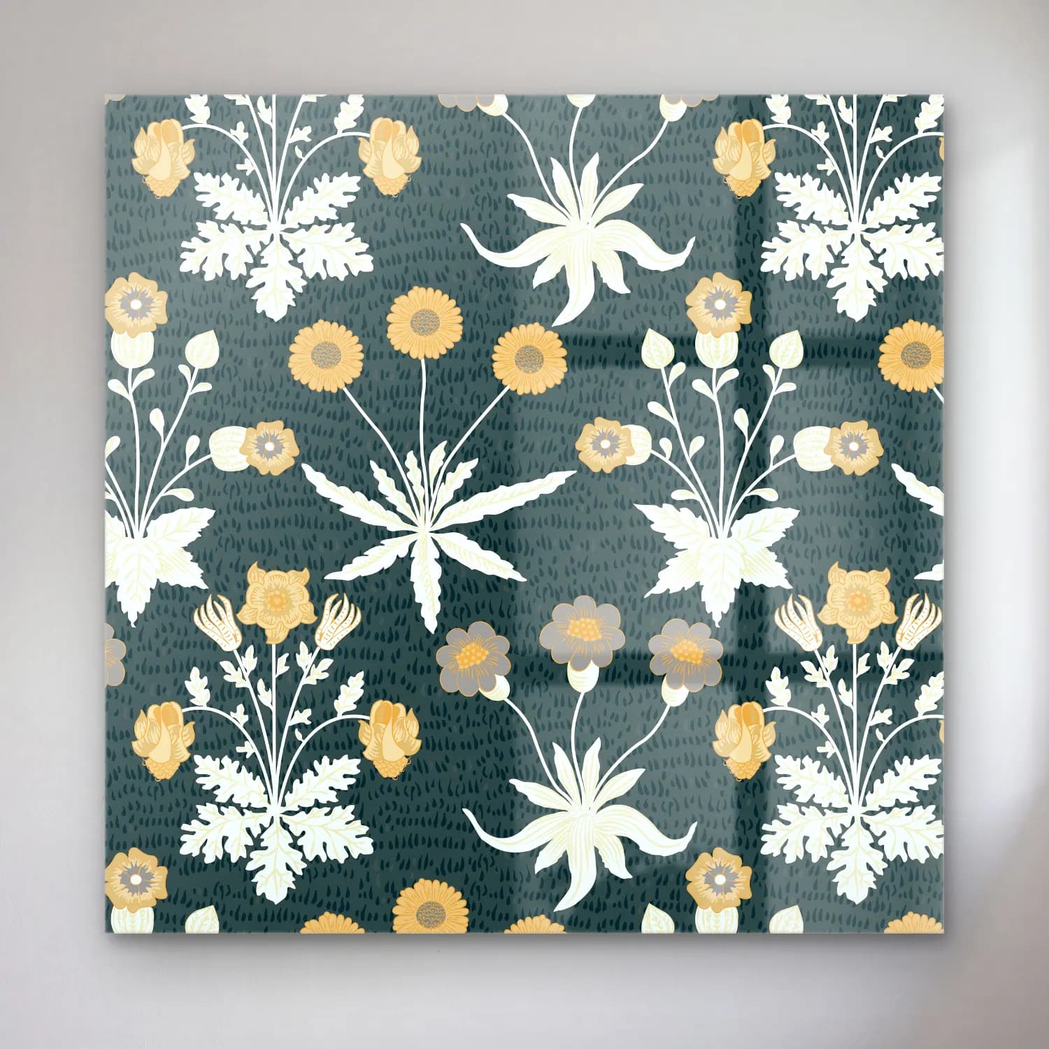 Boho Çiçek Deseni No. 110 cam tablo — Boho Çiçek Deseni No. 110 — boho çiçek deseni