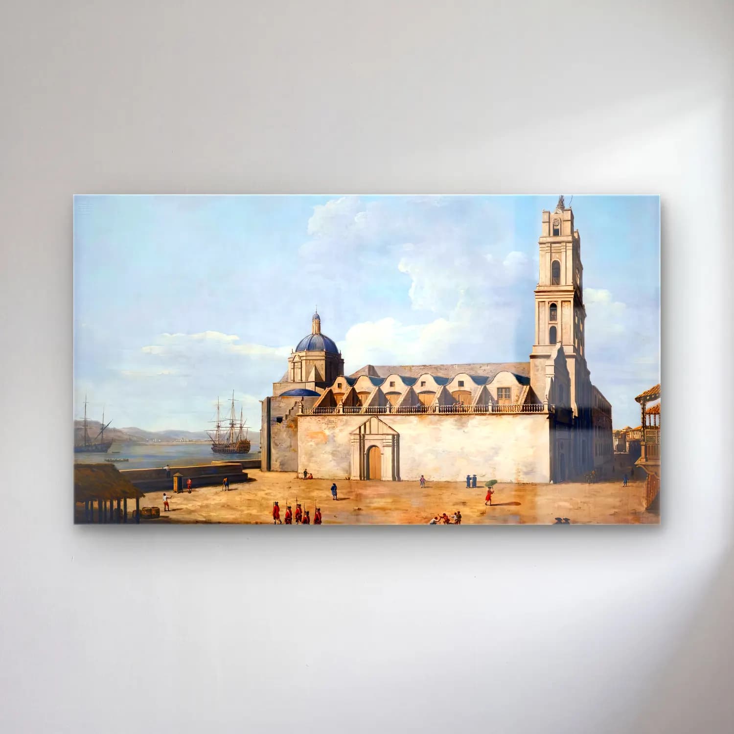 Dominic Serres – The Cathedral at Havana, August-September cam tablo — Dominic Serres – The Cathedral at Havana, August-September — yağlı boya katedral