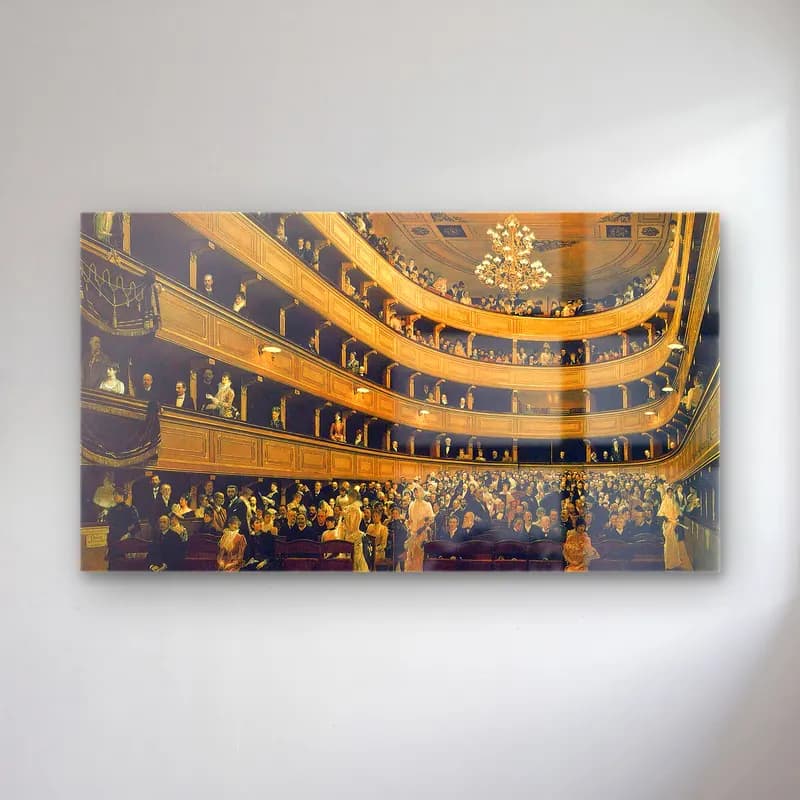 Gustav Klimt – Hall cam tablo — Gustav Klimt – Hall — yağlı boya vintage i̇ç mekân