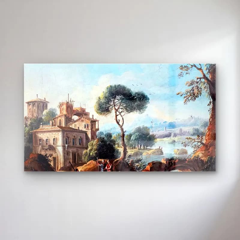 Paolo Anesi – View of Tivoli and the Roman Campagna cam tablo — Paolo Anesi – View of Tivoli and the Roman Campagna — yağlı boya i̇talyan sahili