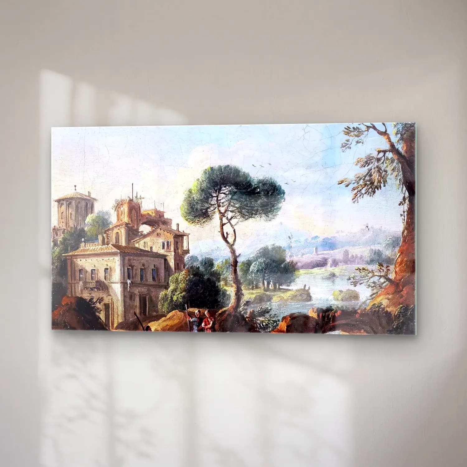 Paolo Anesi – View of Tivoli and the Roman Campagna cam tablo — sağ açıdan görünüm
