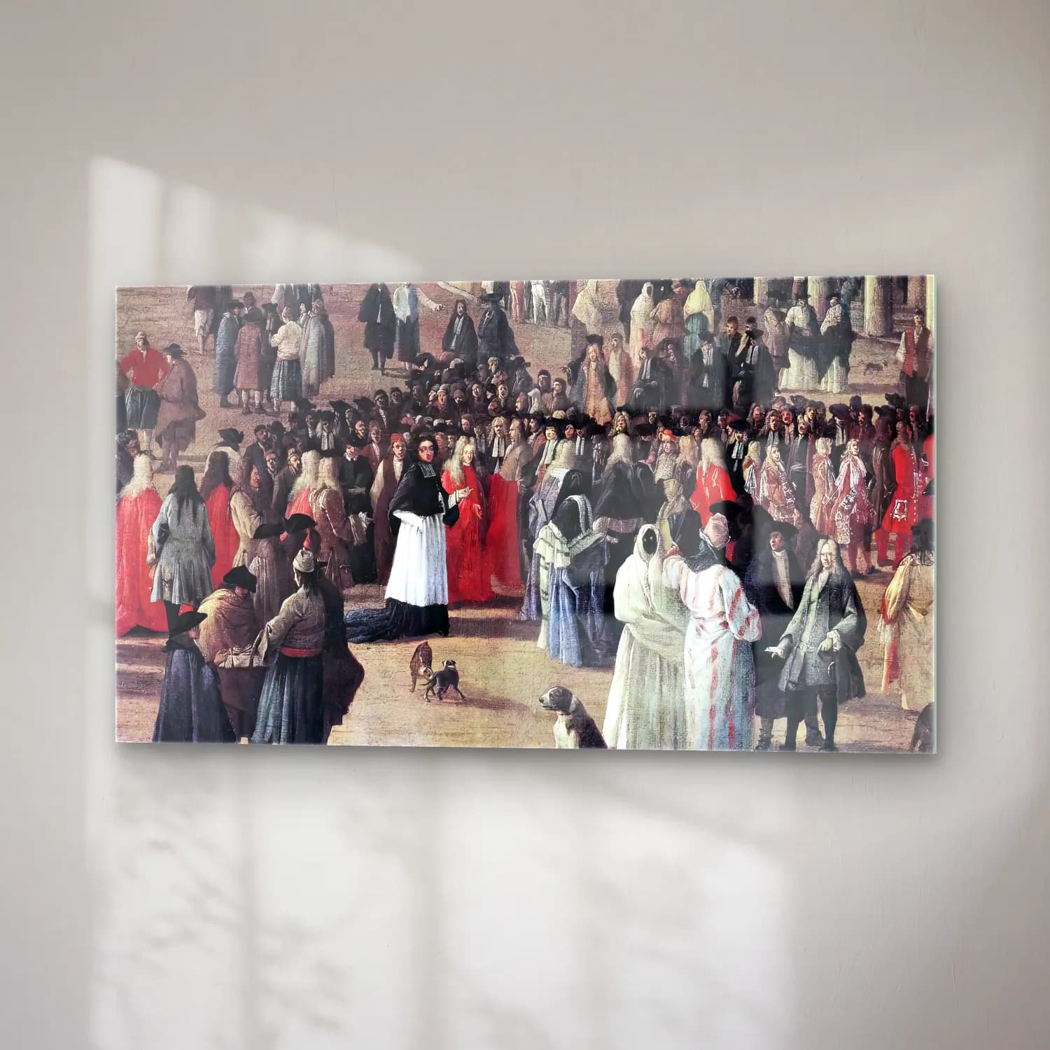 Luca Carlevaris – The Reception of Cardinal César d Estrées (detail) cam tablo — sağ açıdan görünüm