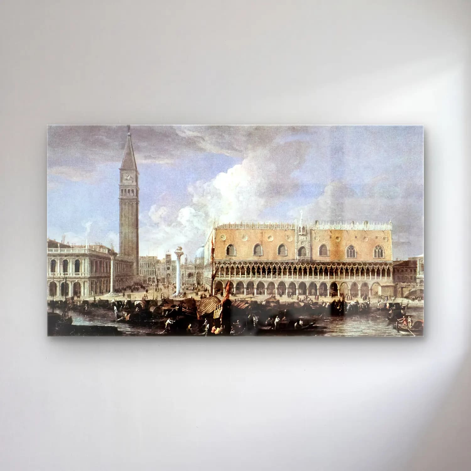 Luca Carlevaris – View of the Wharf from the Bacino di San Marco cam tablo — Luca Carlevaris – View of the Wharf from the Bacino di San Marco — vintage roma
