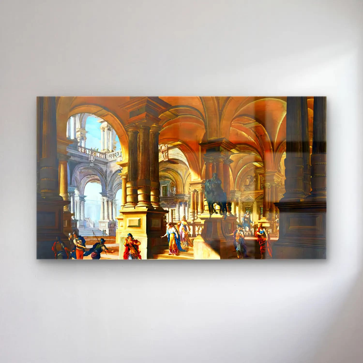Antonio Joli – Architectural Capriccio with Figures cam tablo — Antonio Joli – Architectural Capriccio with Figures — yağlı boya dini sahne
