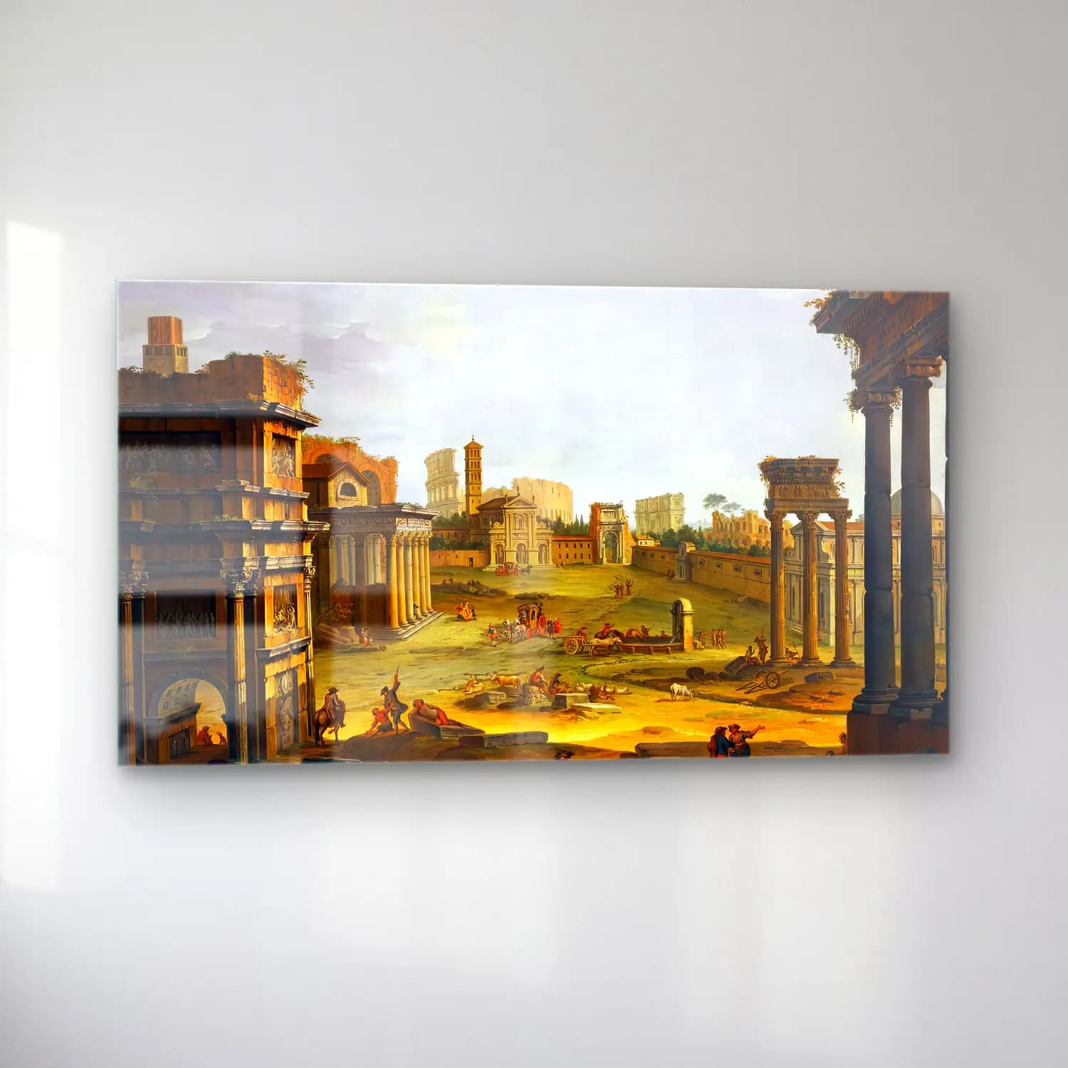 Antonio Joli – View of the Forum Romanum cam tablo — sol açıdan görünüm