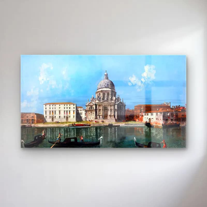 Michele Marieschi – Santa Maria della Salute, Venice cam tablo — Michele Marieschi – Santa Maria della Salute, Venice — yağlı boya katedral