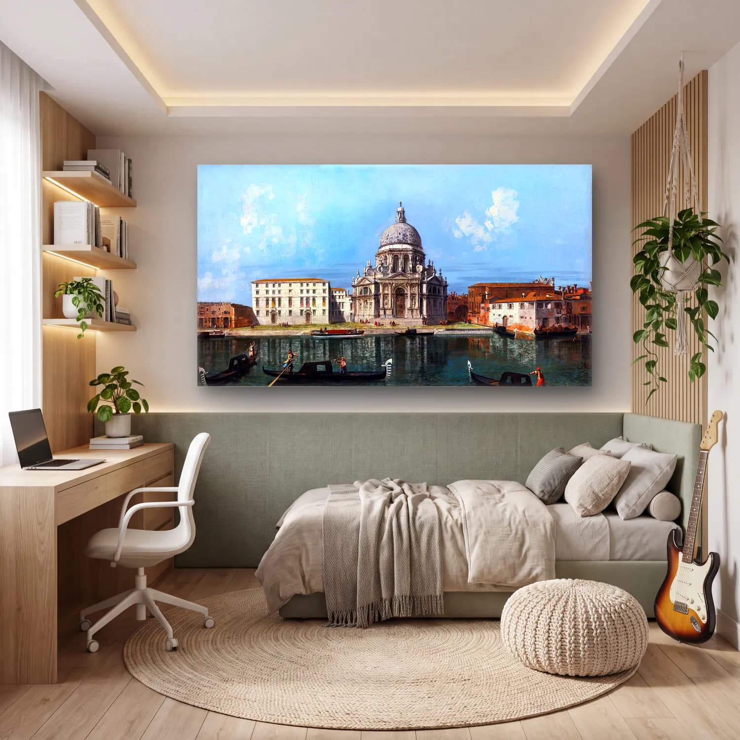 Michele Marieschi – Santa Maria della Salute, Venice cam tablo — genç odasında