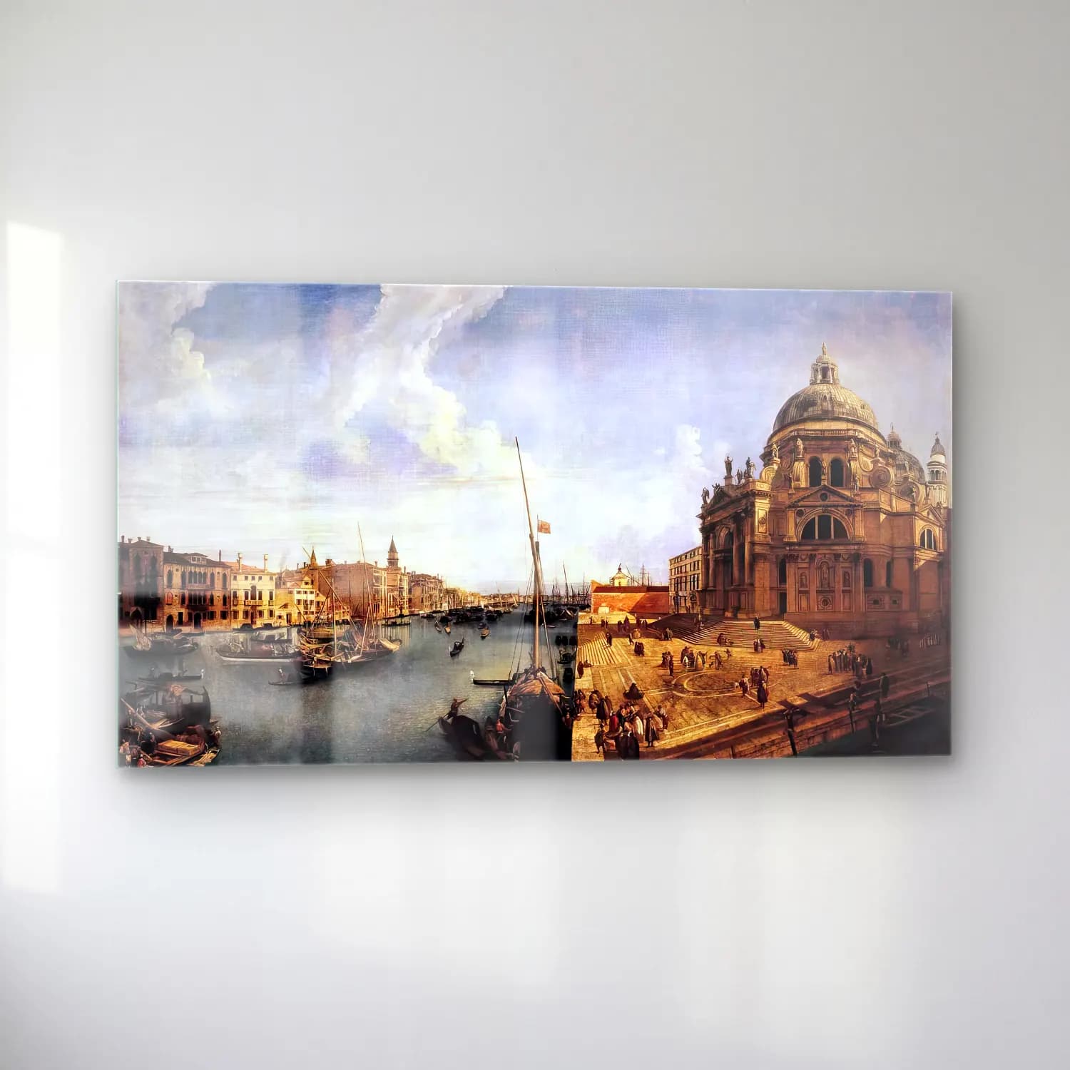 Michele Marieschi – The Grand Canal near the Salute cam tablo — sol açıdan görünüm