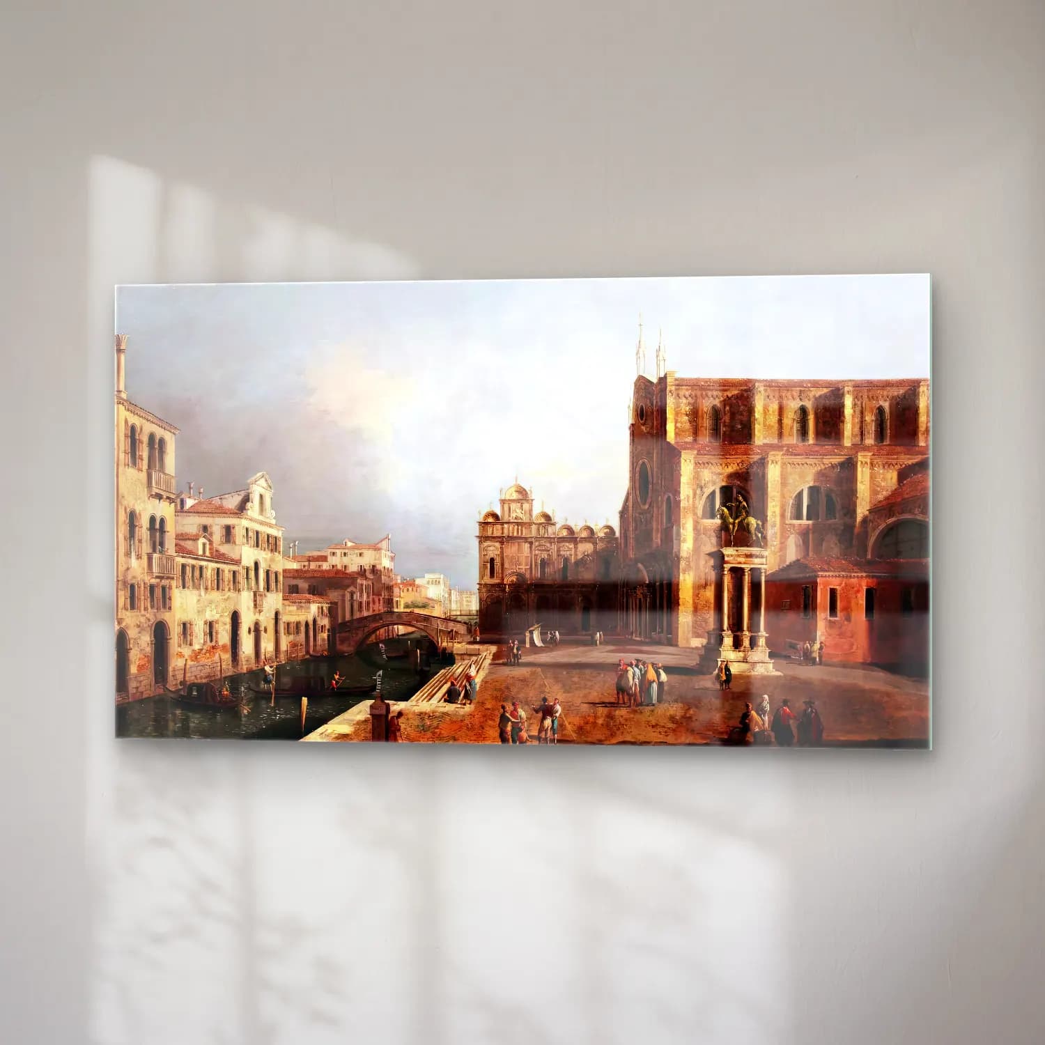 Michele Marieschi – View of Campo Ss. Giovanni e Paolo, Venice cam tablo — sağ açıdan görünüm