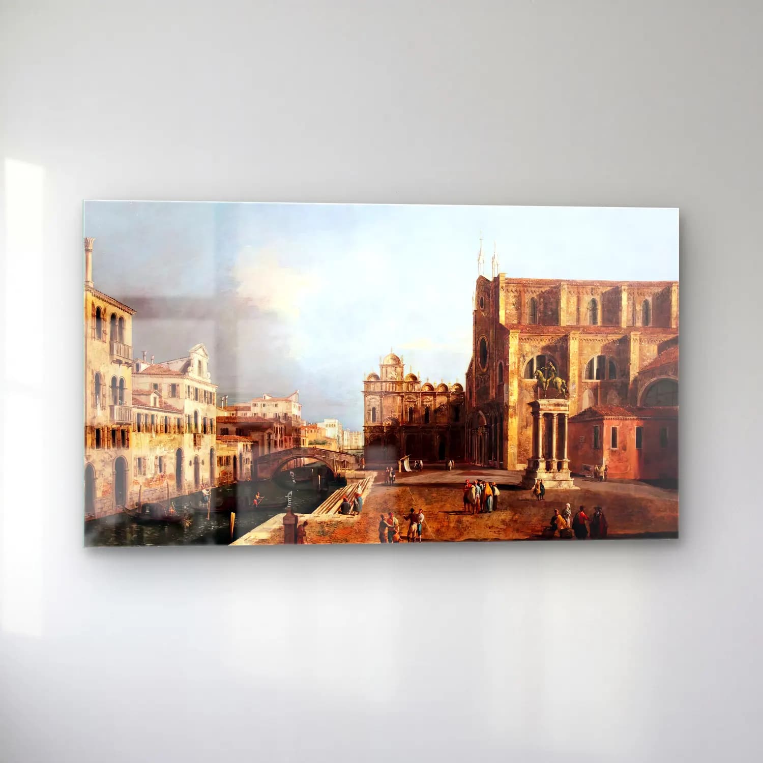 Michele Marieschi – View of Campo Ss. Giovanni e Paolo, Venice cam tablo — sol açıdan görünüm
