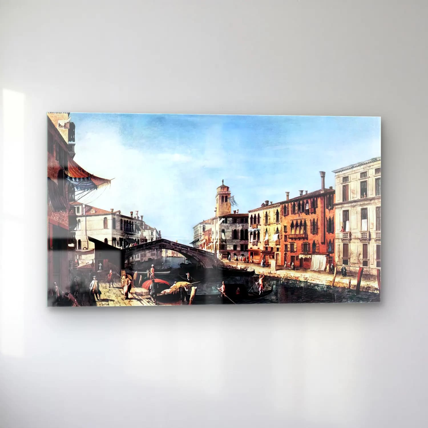 Michele Marieschi – View of the Rio di Cannareggio cam tablo — sol açıdan görünüm
