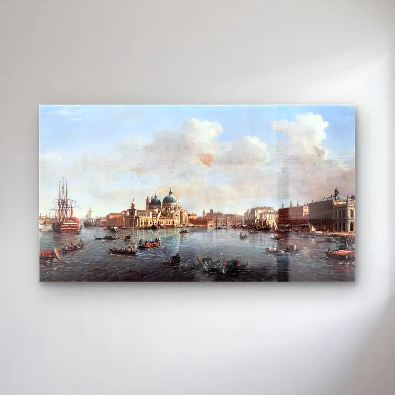Caspar Andriaans van Wittel – Bacino di San Marco cam tablo — Caspar Andriaans van Wittel – Bacino di San Marco — yağlı boya venedik kanalları