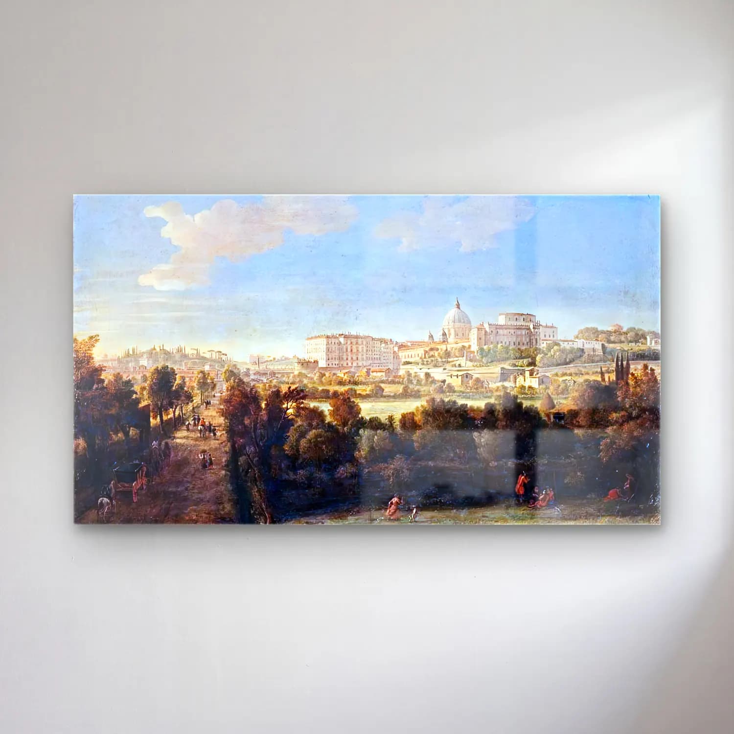 Caspar Andriaans van Wittel – Rome View of St Peter s and the Vatican Seen from Prati Di… cam tablo — Caspar Andriaans van Wittel – Rome View of St Peter s and the Vatican Seen from Prati Di… — yağlı boya roma