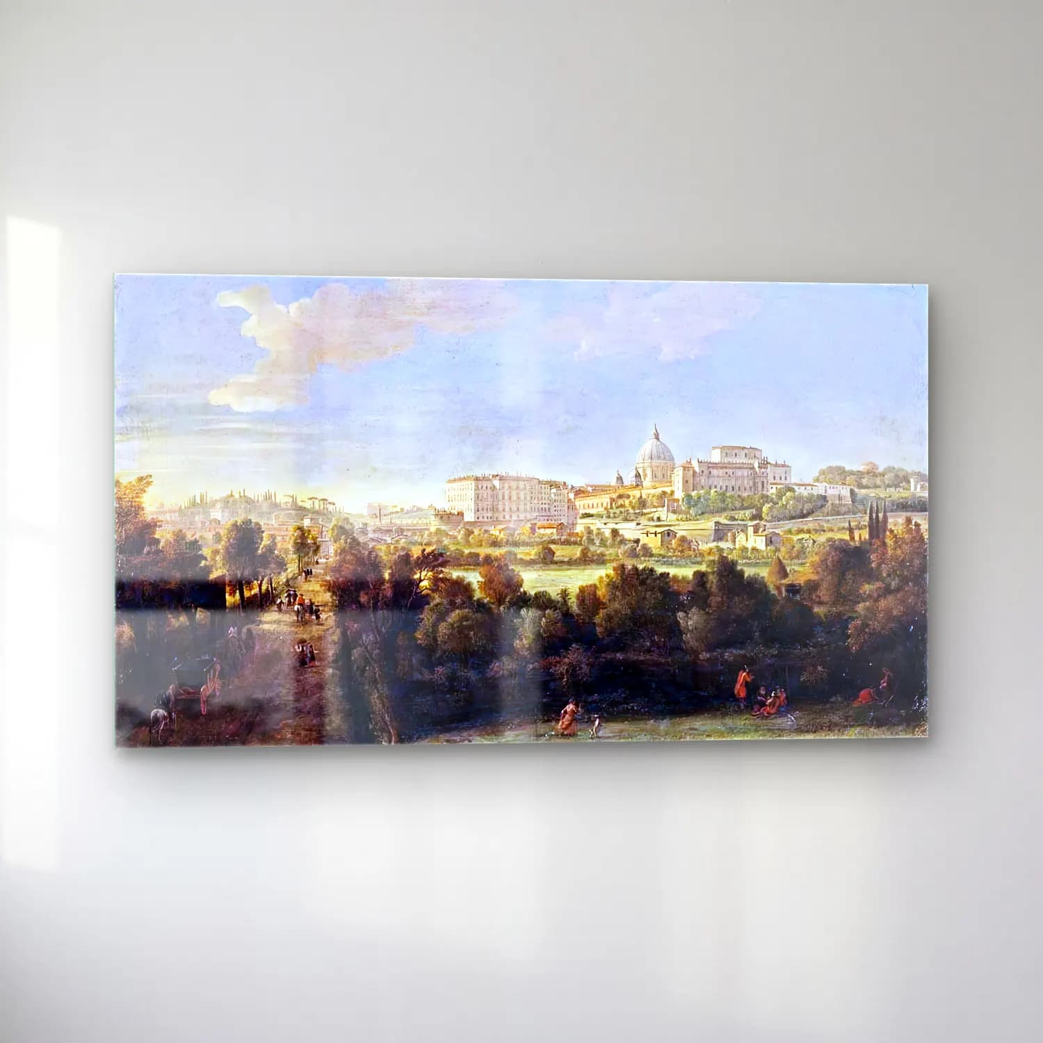 Caspar Andriaans van Wittel – Rome View of St Peter s and the Vatican Seen from Prati Di… cam tablo — sol açıdan görünüm
