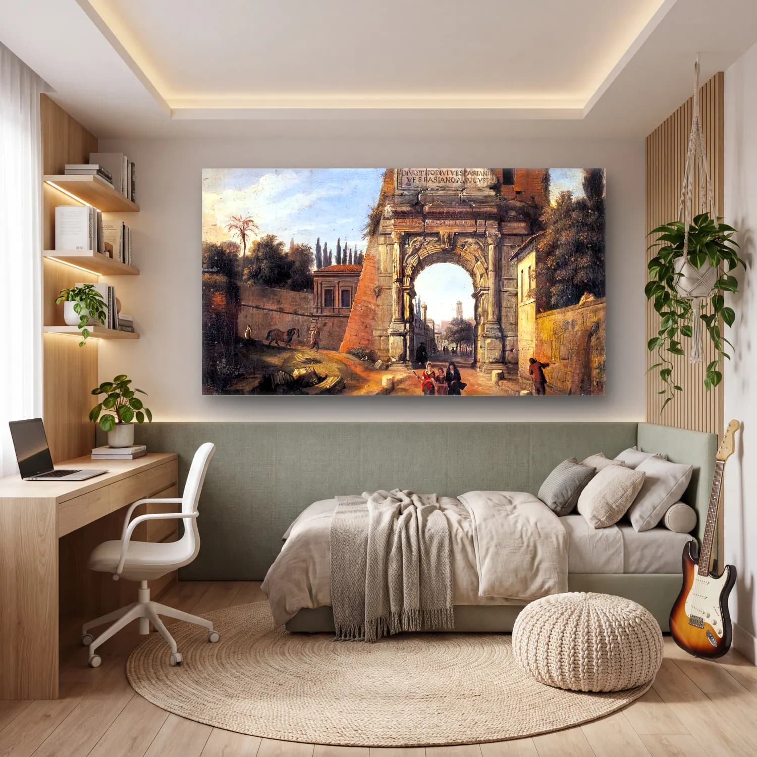 Caspar Andriaans van Wittel – Rome View of the Arch of Titus cam tablo — genç odasında