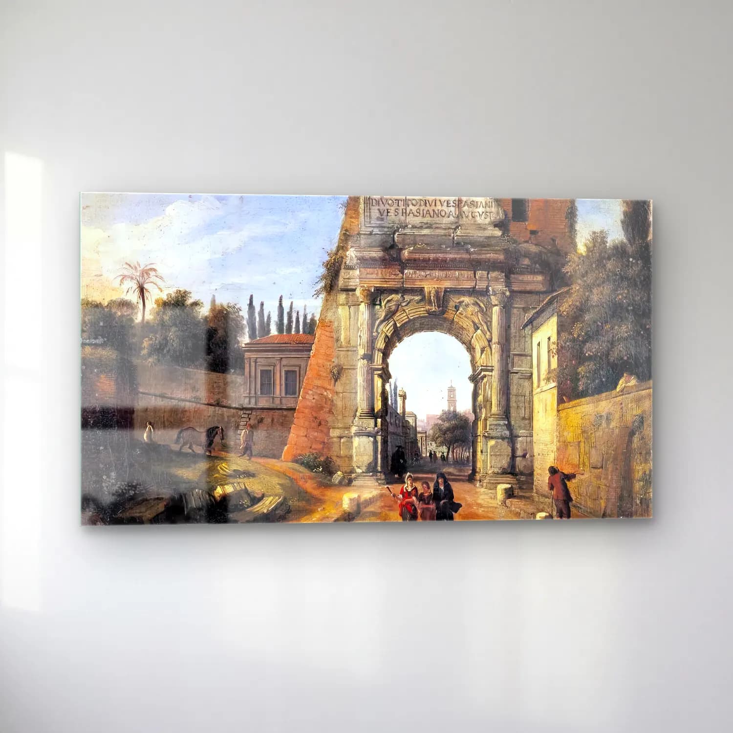 Caspar Andriaans van Wittel – Rome View of the Arch of Titus cam tablo — sol açıdan görünüm