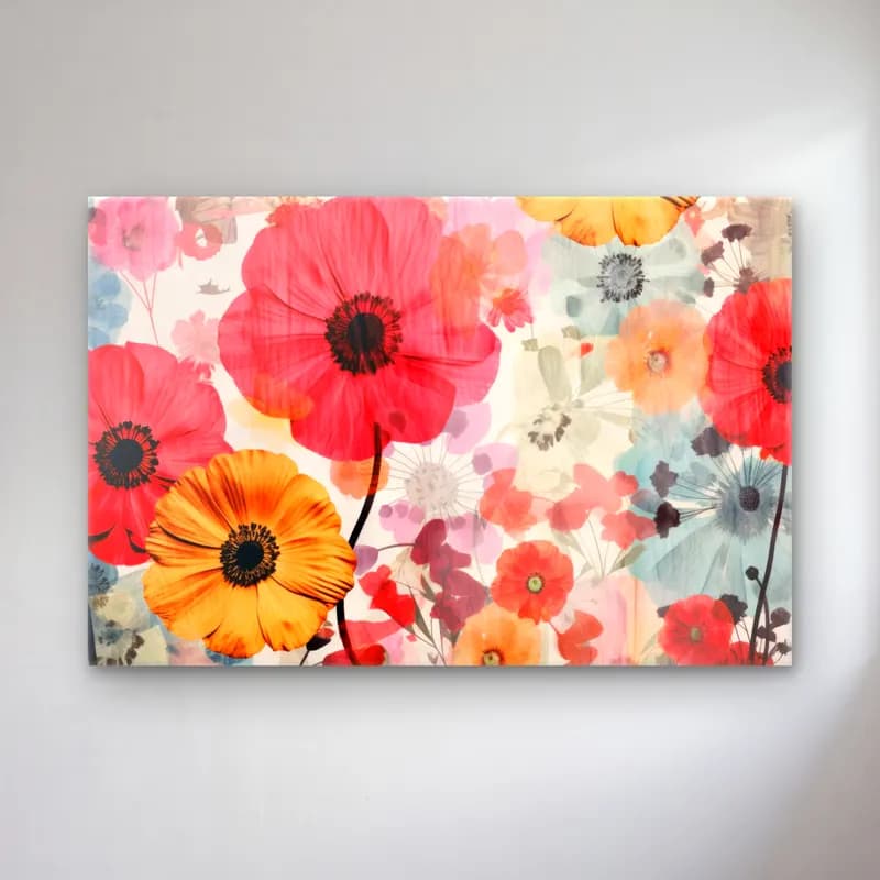 Pastel Gelincikler cam tablo — Pastel Gelincikler — pastel gelincikler