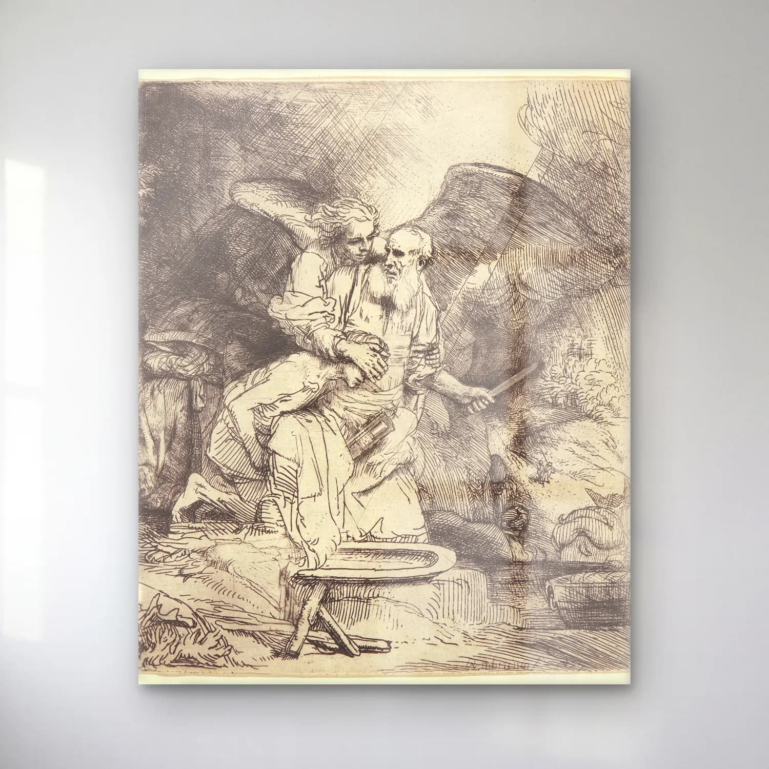 Siyah Beyaz Mitolojik Sahne No. 7 cam tablo — Siyah Beyaz Mitolojik Sahne No. 7 — siyah beyaz mitolojik sahne