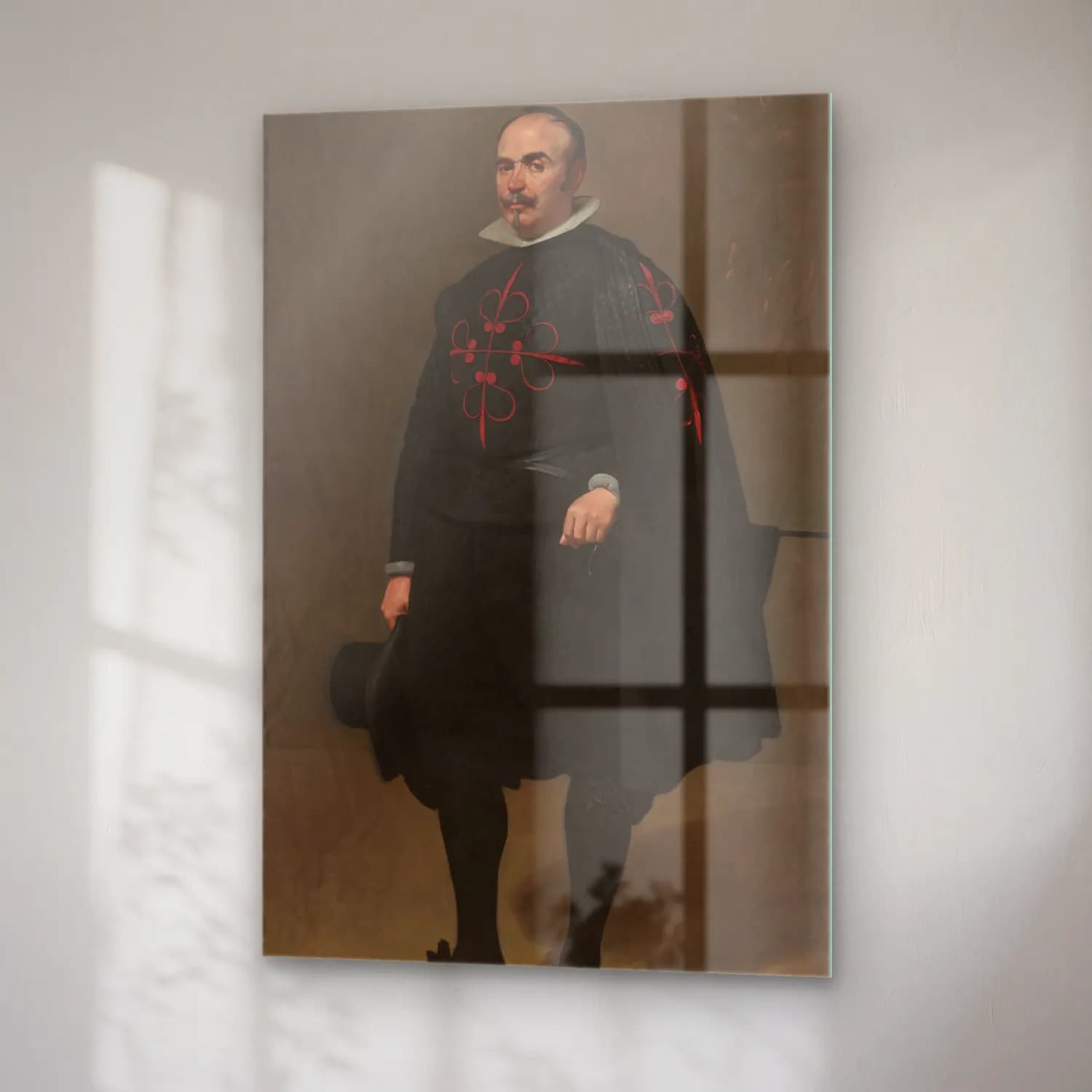 Yağlı Boya Erkek Portresi No. 26 cam tablo — sağ açıdan görünüm