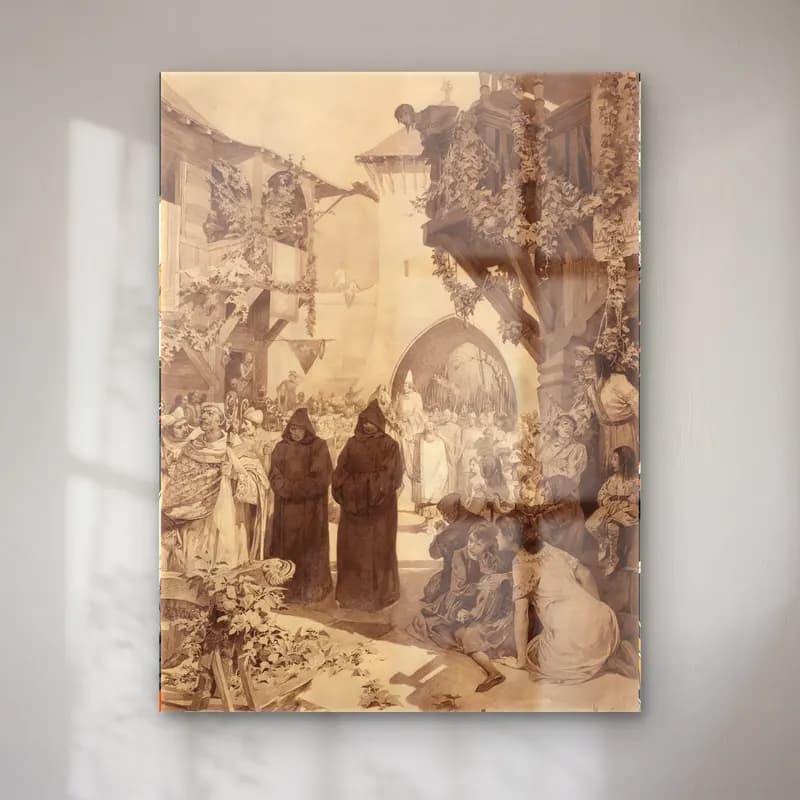 Vintage Dini Sahne No. 8 cam tablo — Vintage Dini Sahne No. 8 — vintage dini sahne