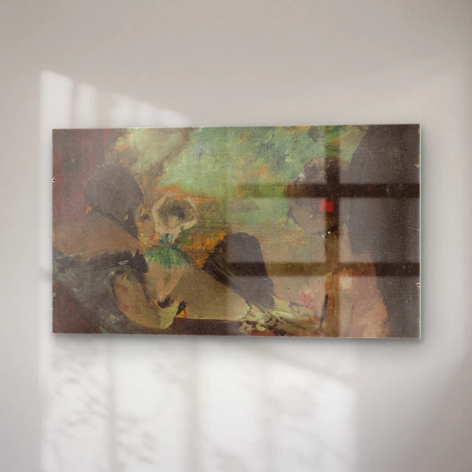 Edgar Degas – The Loge (ca. 1883) cam tablo — sağ açıdan görünüm