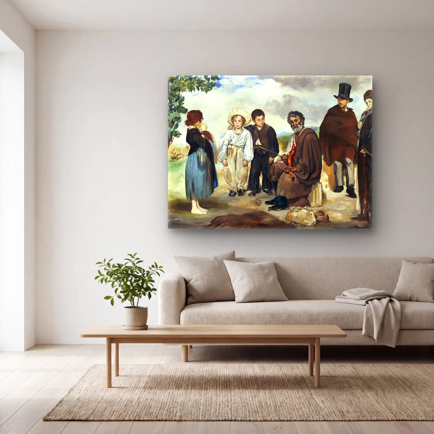Edouard Manet – The Old Musician cam tablo — açık renk salonda