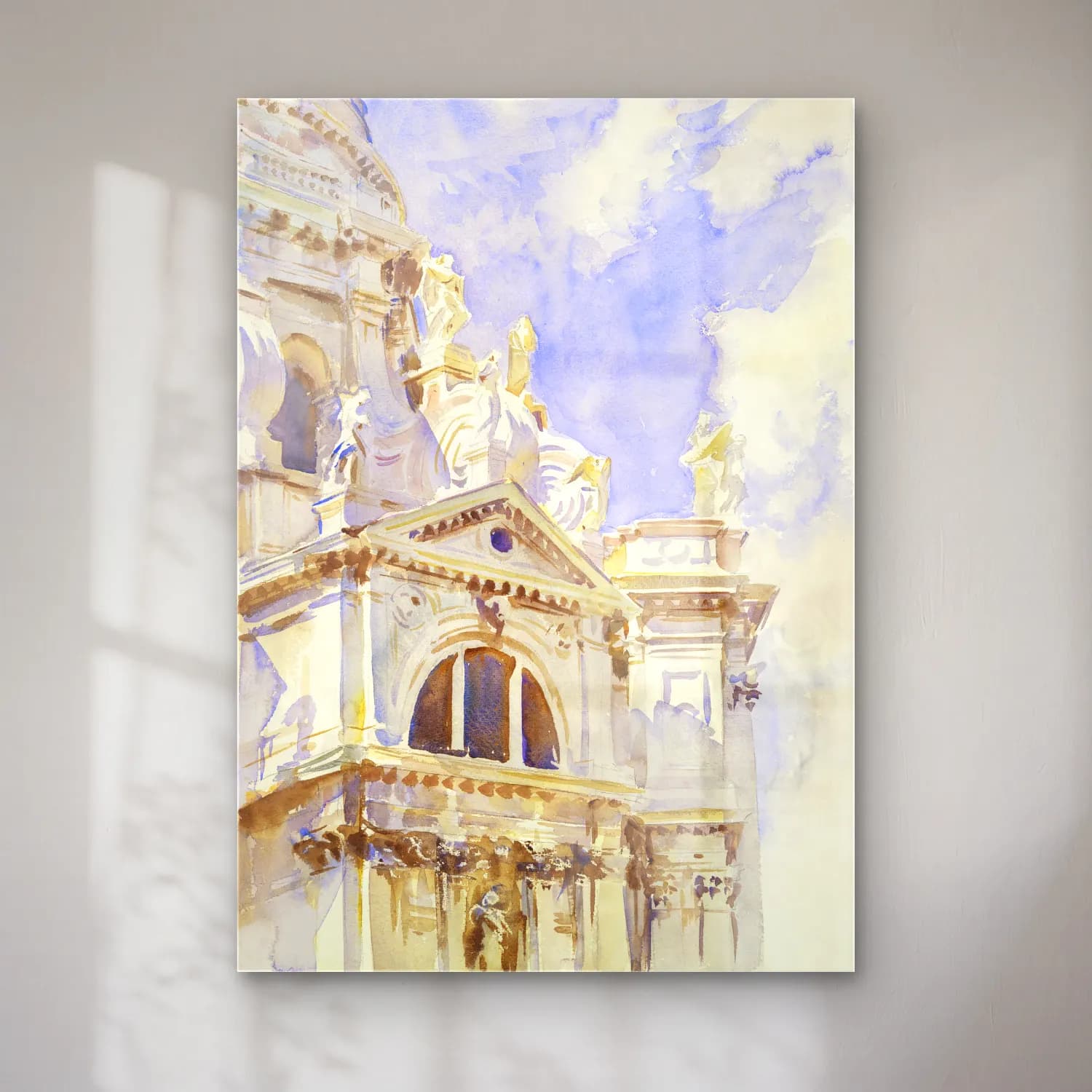 John Singer Sargent – The Salute, Venice (ca. 1904–1907) cam tablo — John Singer Sargent – The Salute, Venice (ca. 1904–1907) — suluboya katedral