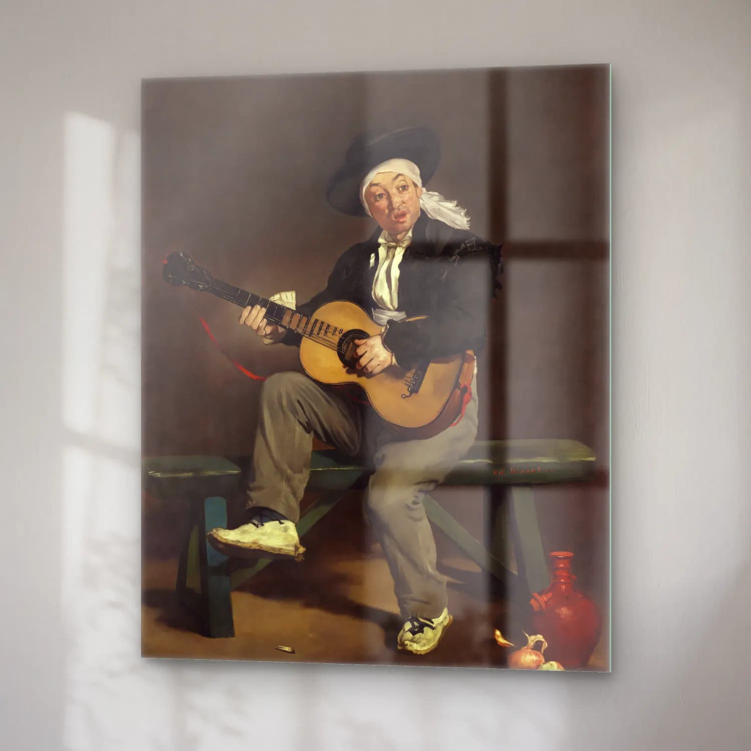 Yağlı Boya Erkek Portresi No. 29 cam tablo — sağ açıdan görünüm