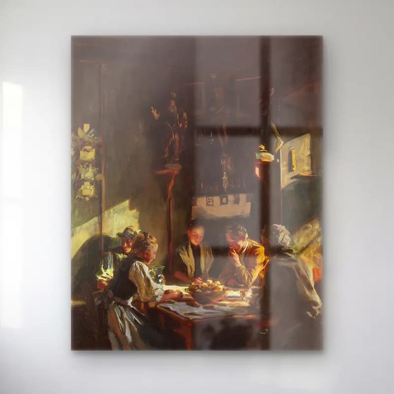 John Singer Sargent – Tyrolese Interior cam tablo — John Singer Sargent – Tyrolese Interior — empresyonist dini sahne