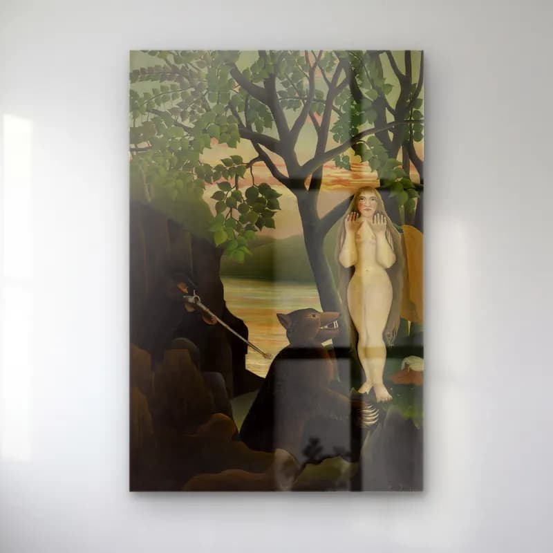 Henri Rousseau – Unpleasant Surprise (Mauvaise surprise) cam tablo — Henri Rousseau – Unpleasant Surprise (Mauvaise surprise) — yağlı boya mitolojik sahne