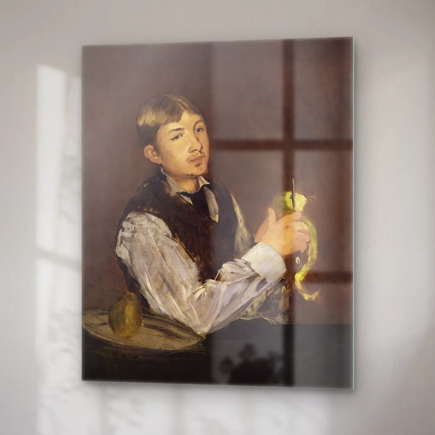 Yağlı Boya Erkek Portresi No. 31 cam tablo — sağ açıdan görünüm