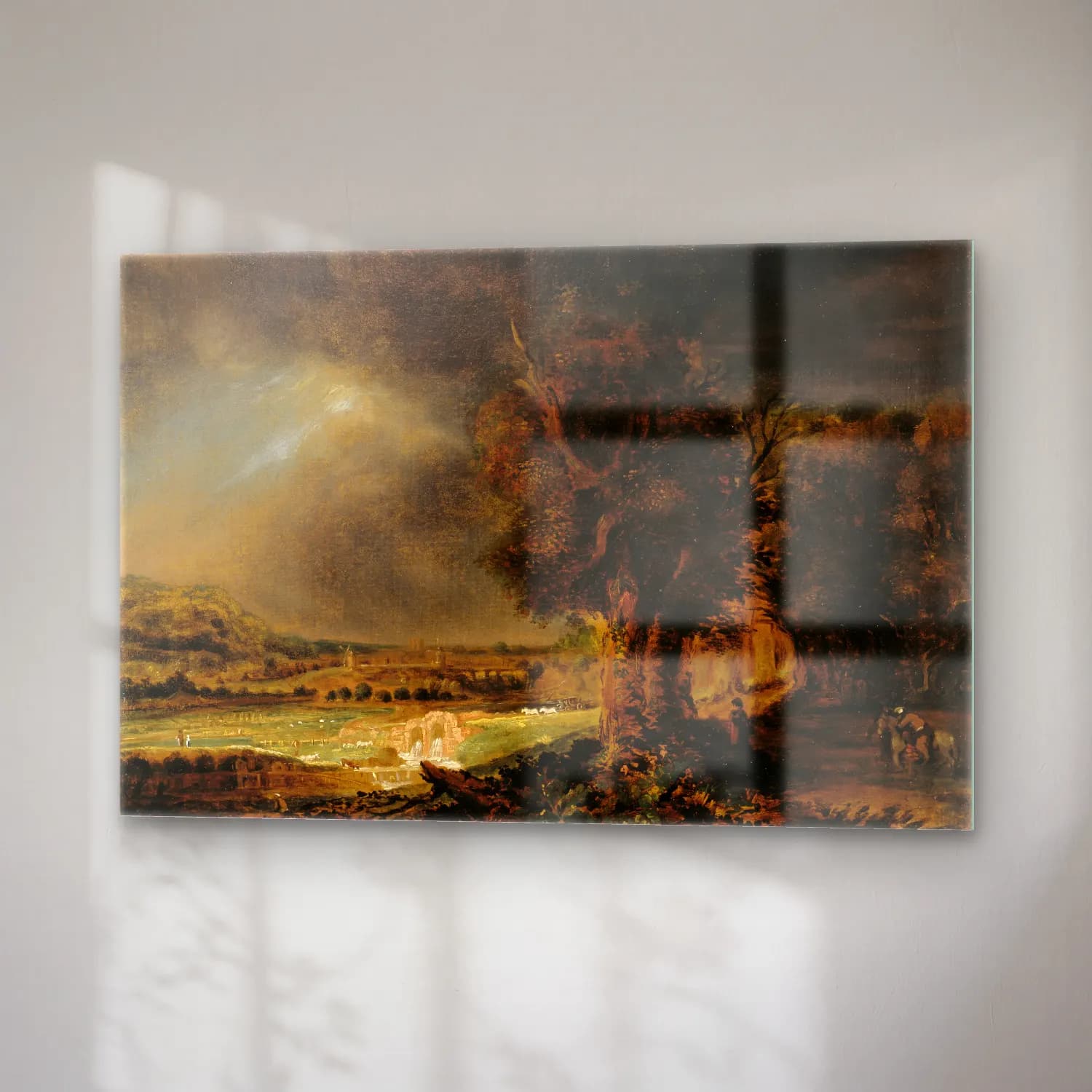 Rembrandts Skole – Landscape with the Good Samaritan cam tablo — sağ açıdan görünüm