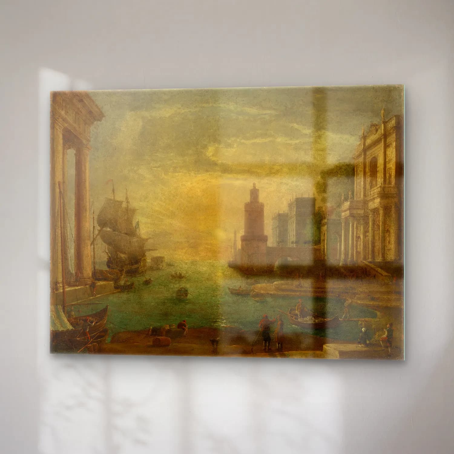 Claude Lorrain – Seaport with Ulysses Restituting Chryseis to Her Father… cam tablo — sağ açıdan görünüm
