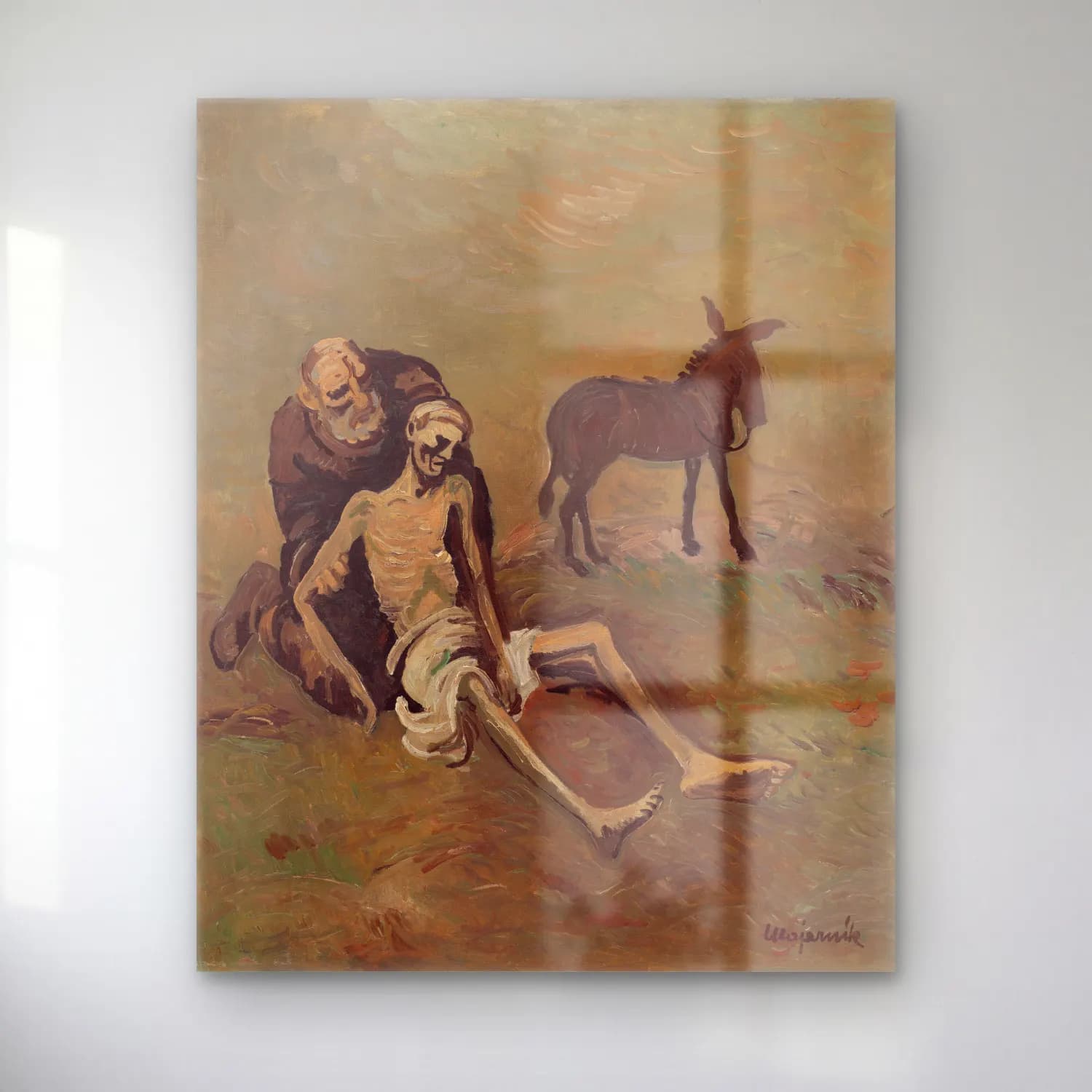 Cyprián Majerník – The good samaritan cam tablo — Cyprián Majerník – The good samaritan — empresyonist mitolojik sahne