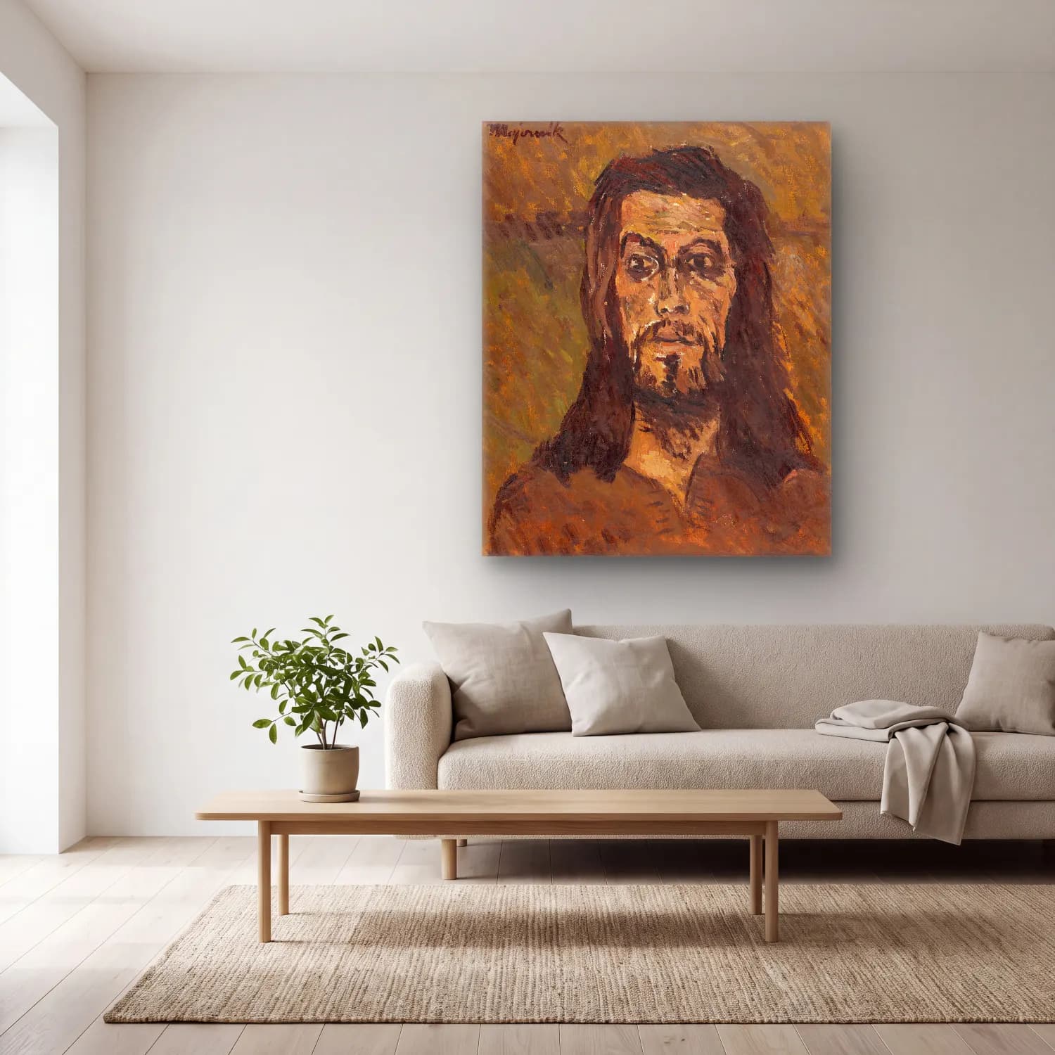 Cyprián Majerník – The head of saint john the baptist cam tablo — açık renk salonda