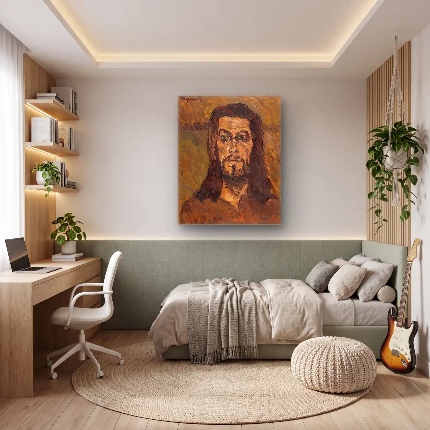 Cyprián Majerník – The head of saint john the baptist cam tablo — genç odasında