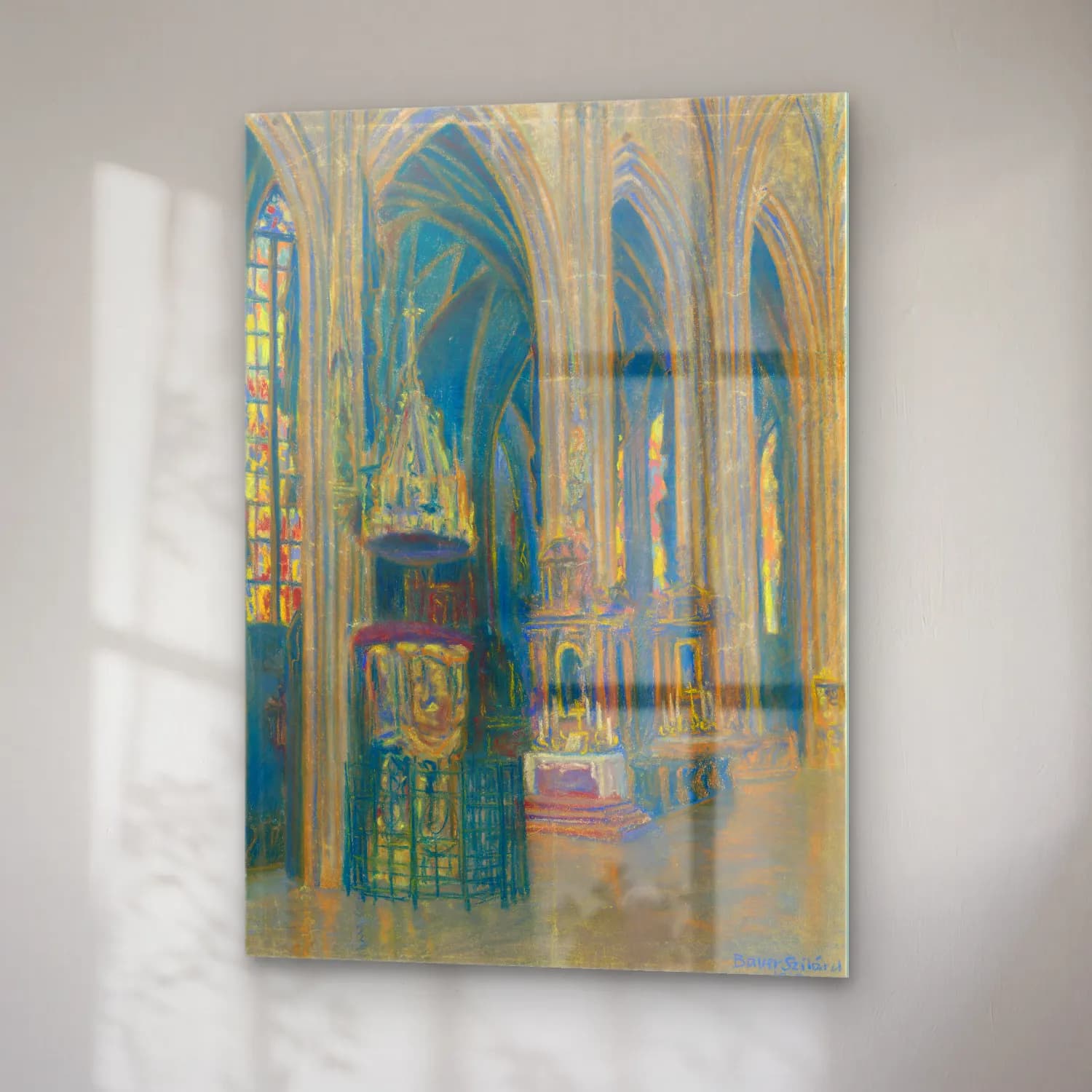 Konštantín Bauer – The interior of the košice cathedral cam tablo — sağ açıdan görünüm