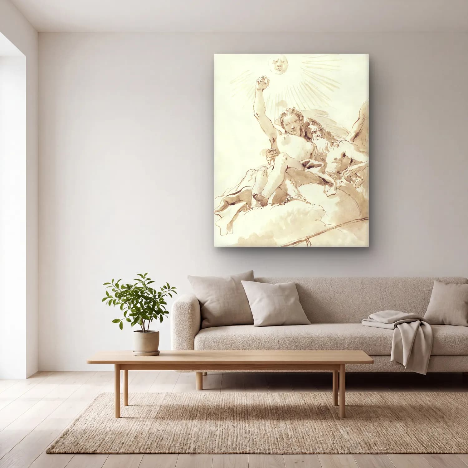 Giovanni Battista Tiepolo – Time and Truth cam tablo — açık renk salonda