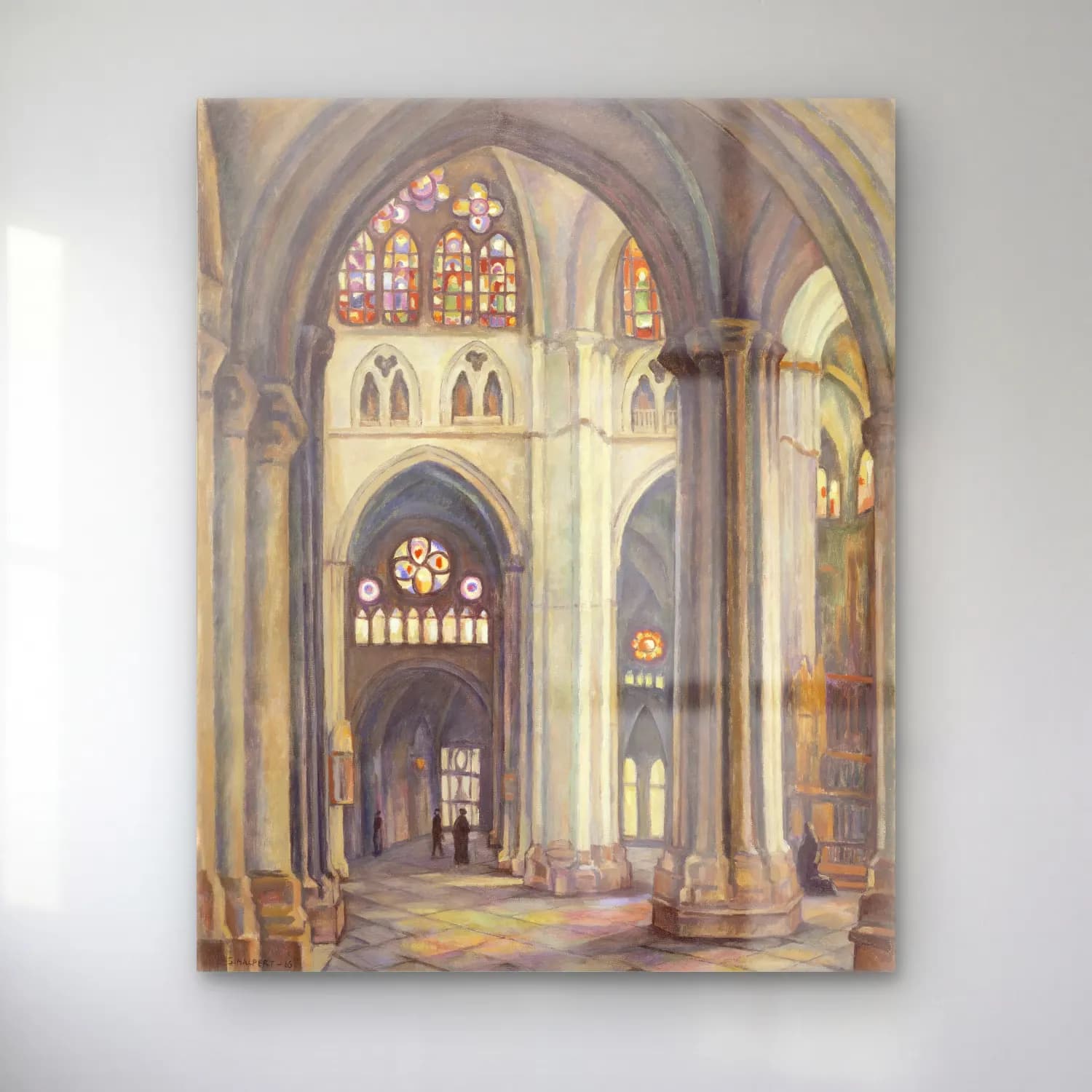 Samuel Halpert – Toledo Cathedral cam tablo — Samuel Halpert – Toledo Cathedral — suluboya katedral